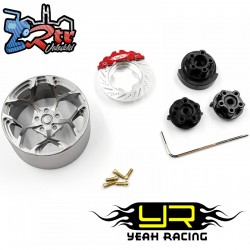 Juego de volante de aluminio para transmisor, compatible con Futaba KO, Sanwa, Flysky y Traxxas Yeah Racing