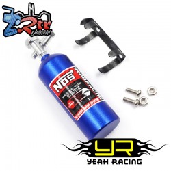 Botella de aluminio de óxido nitroso Nos de 23g para coches RC 1/10 azules