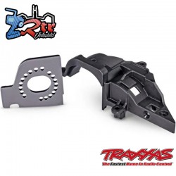 Placa de motor y tapa de engranajes de aluminio gris Traxxas TRA10769R