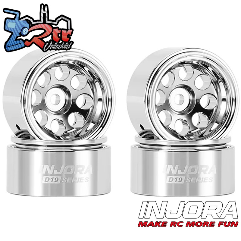 Llantas Injora 0.7" D19 Plata Aluminio SCX30 1/30 W7013