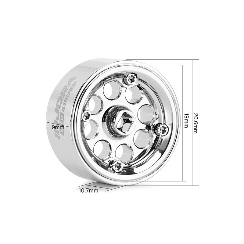 Llantas Injora 0.7" D19 Plata Aluminio SCX30 1/30 W7013