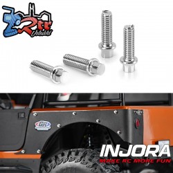 Tornillos de esquina trasera de acero a escala para SCX10 III CJ-7 1/10 28 Unidades
