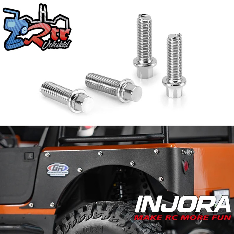 Tornillos de esquina trasera de acero a escala para SCX10 III CJ-7 1/10 28 Unidades