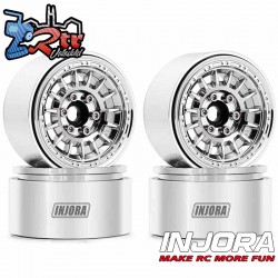 Llantas Injora 1.9 beadlock CNC Aluminum Multi-spoke 73gr c/u W1902 (4 Unidades) Cromo