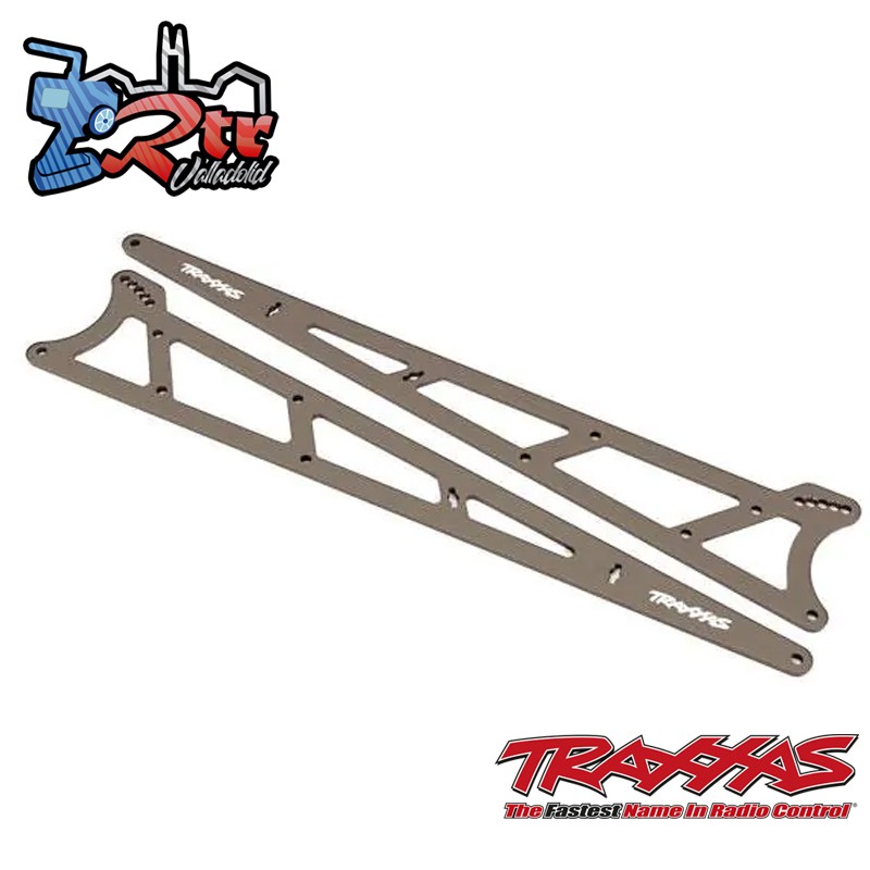 Placas laterales de aluminio gris para barra antivuelco Traxxas TRA9462