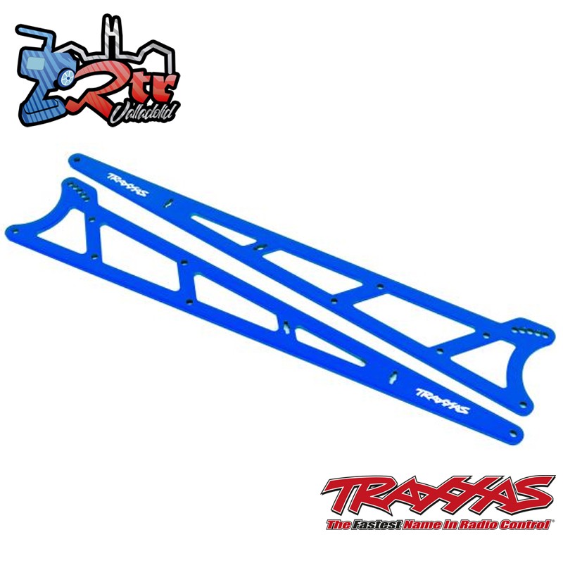 Placas laterales de aluminio gris para barra antivuelco Azul Traxxas TRA9462X