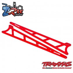 Placas laterales de aluminio Rojo para barra antivuelco Traxxas TRA9462R