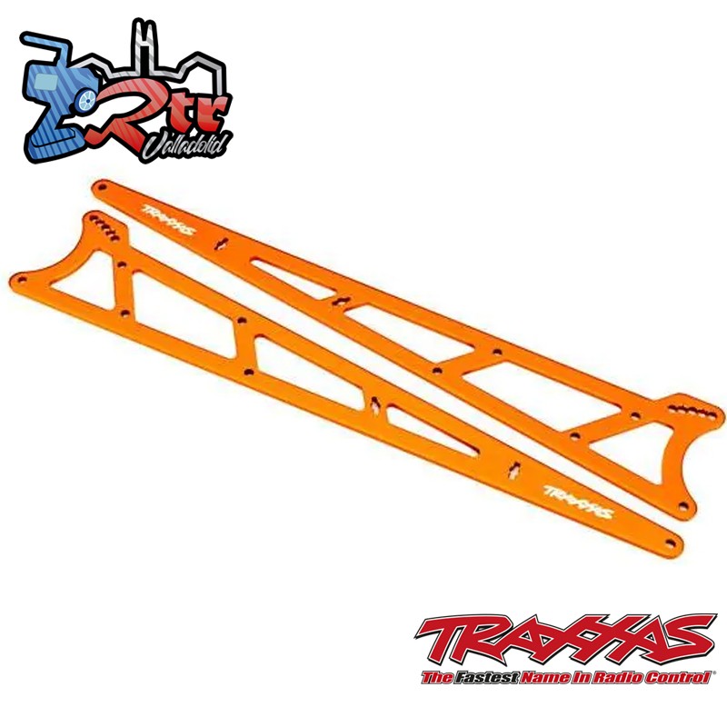 Placas laterales de aluminio Naranja para barra antivuelco Traxxas TRA9462A