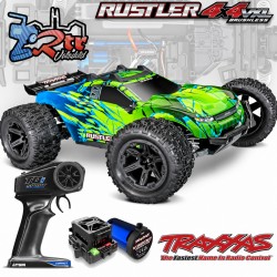 Traxxas Rustler HD 4wd Brushless VX3 Monster Truck 1/10 RTR Verde