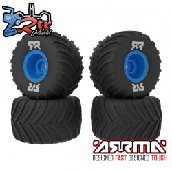 Ruedas ARRMA dBoots Chevron Montadas y pegadas Azul 4...