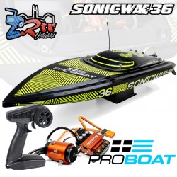 Proboat Sonicwake 36" V3 Self-Righting Brushless V-Hull RTR Negro
