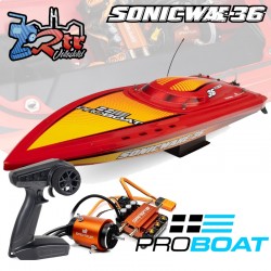 Proboat Sonicwake 36" V3 Self-Righting Brushless V-Hull RTR Rojo