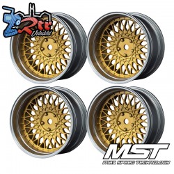 Llantas MST Plata mate, oro Mate 501Drift MST Outset Variable ( 4 Unidades) MST832104GD