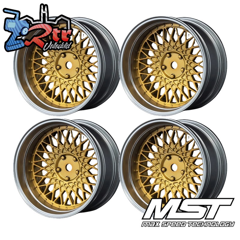 Llantas MST Plata mate, oro Mate 501Drift MST Outset Variable ( 4 Unidades) MST832104GD