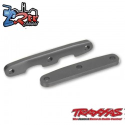 Barras de unión de mamparo, delanteras y traseras, aluminio gris Traxxas TRA6823-GRAY