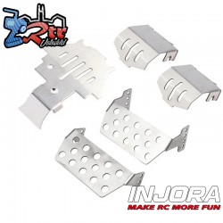 Protector de chasis y eje de acero inoxidable INJORA para Traxxas TRX-4
