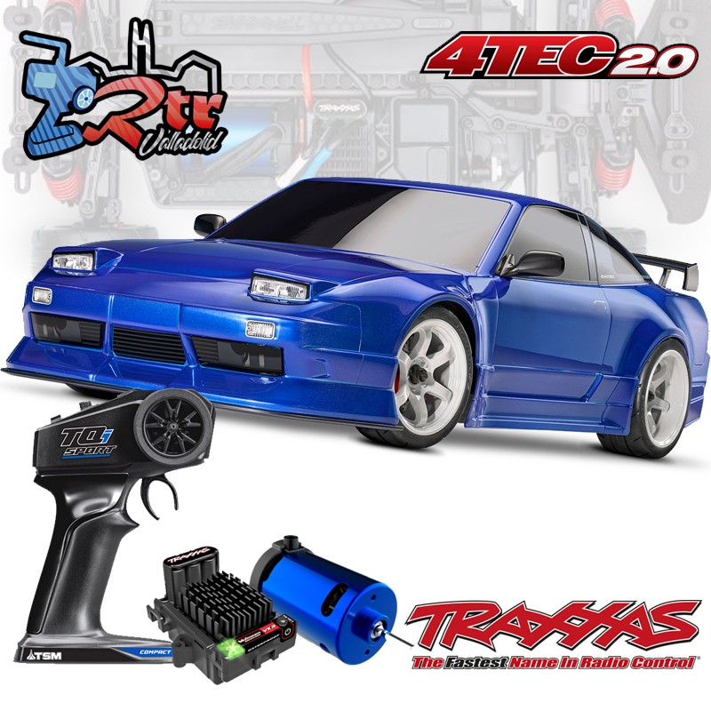 Traxxas 4-Tec Nissan 240SX Azul Escala 1/10 2Wd Brushless
