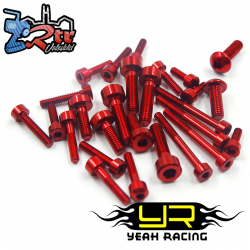 Juego de tornillos de aluminio ligeros T10PX Rojo