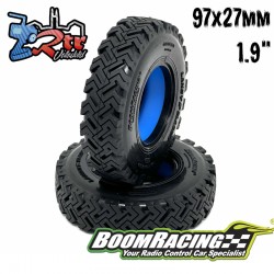 Ruedas BoomRacing Landy Classic  97x27mm 1.9 compuesto Gekko, con espuma azul
