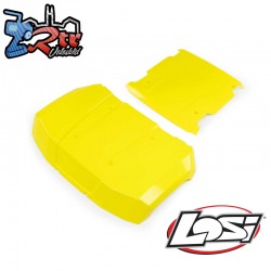 Losi Body Panel  Hood and Roof  Florescent Yellow: 5IVE-T...
