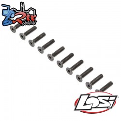 Losi Flat Head Screws  M4 x 20mm STL (10)