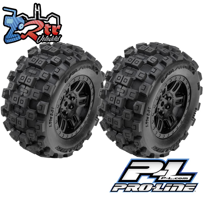 Ruedas Proline 12mm Badlands 2 Unidades Black Split Six para mini Kraton