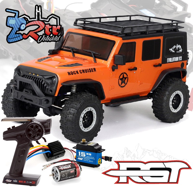 Crawler Rock Cruiser 1/10 RGT86100V3-O V3 Waterproft 4x4 Naranja RTR
