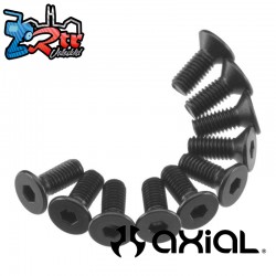 Hex Flat Head M3X8mm Black (10)