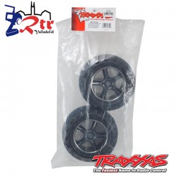 Ruedas Traxxas Gemini Cromo Negro Pegadas 17mm TRA5374X