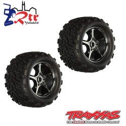 Ruedas Traxxas Gemini Cromo Negro Pegadas 17mm TRA5374X