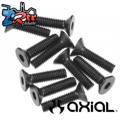 Hex Socket Flat Head M3x12mm Black (10)
