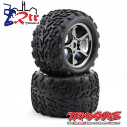 Ruedas Traxxas Gemini Cromo Negro Pegadas 17mm TRA5374X