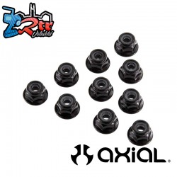 Serrated Nylon Lock Nut Black 4mm (10)