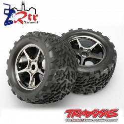 Ruedas Traxxas Gemini Cromo Negro Pegadas 17mm TRA5374X