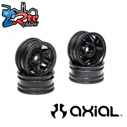 1.0 Rockster Wheels Black (4): SCX24  AX24