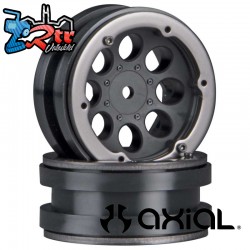 1-10 8-Hole 1.9 Beadlock Wheels  12mm Hex  Black (2)