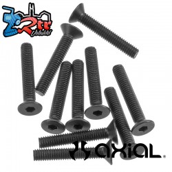 Hex Socket Flat Head M3x18mm  Black (10)
