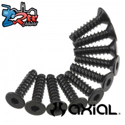 Hex Socket Tap Flat Head M3x12mm Black (10)