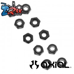 Thin Nylon Locking Hex Nut M3 Black (10)
