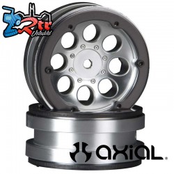 Ax8088 8-hole 1.9 beadlock wheel satin chrome
