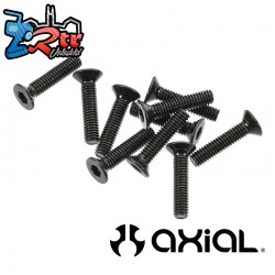 Flat Head Screw M2.6x12mm  Black (10)