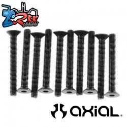 Hex Socket Flat Head M3x25mm Black Oxide (10)