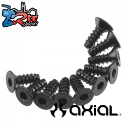 Hex Socket Tap Flat Head M3x8mm  Black (10)