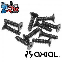 Hex Socket Tapping Flat Head M2.6x10mm Black (10)