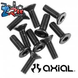 M2.6x8mm Hex Socket Flat Head Black (10)