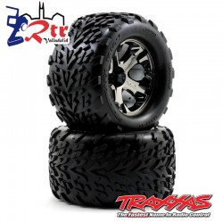 Ruedas ensambladas pegados 2.8 cromo Negro All-Star Talon insertos de espuma TRA3669A