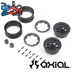 Axial 1.9" KMC Grenede Beadlock Wheels  Gray (2)
