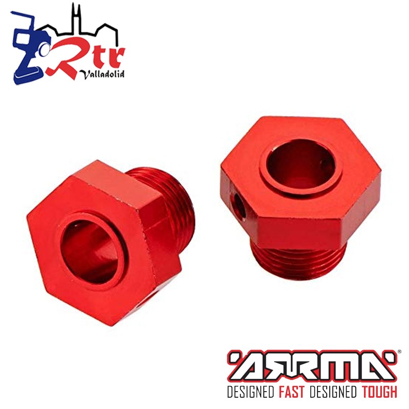 Hexágonos 17mm Aluminio Rojo Arrma AR330359