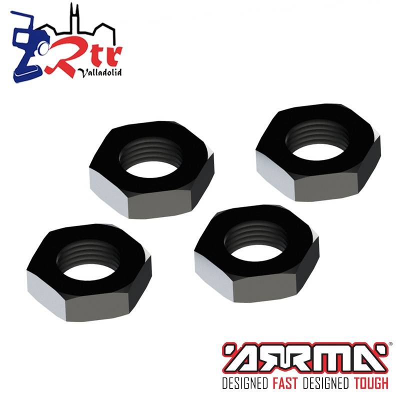 Tuerca Hexagonal Aluminio Negra Arrma AR310449