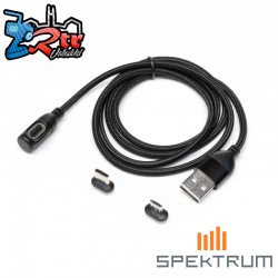 Spektrum Magnet Micro USB Charge Data Cable & Adapter:...